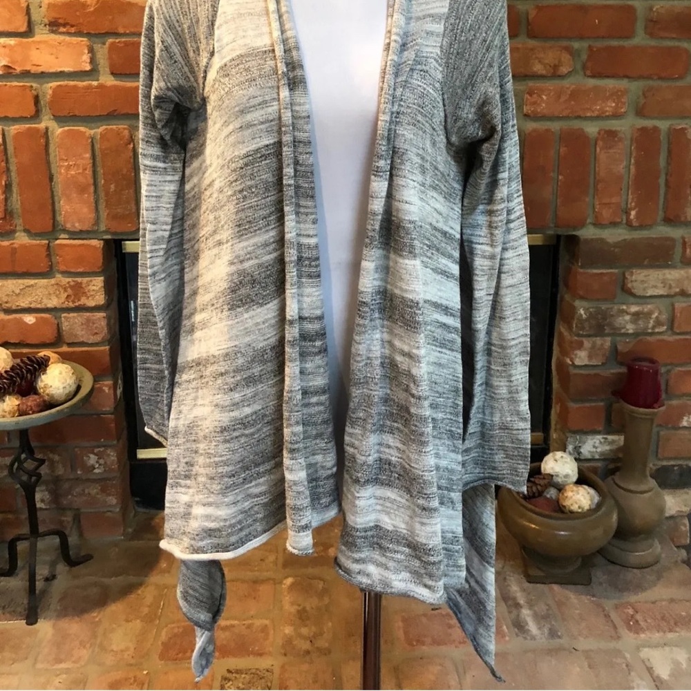 Boho Chic Gray/S Draping Soft Layering Open Cardi… - image 7